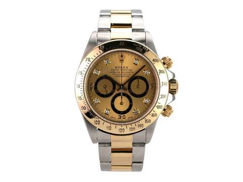  Rolex Daytona Cosmograph Edelstahl / Gelbgold Ref. 16523 Champagner Diamant 