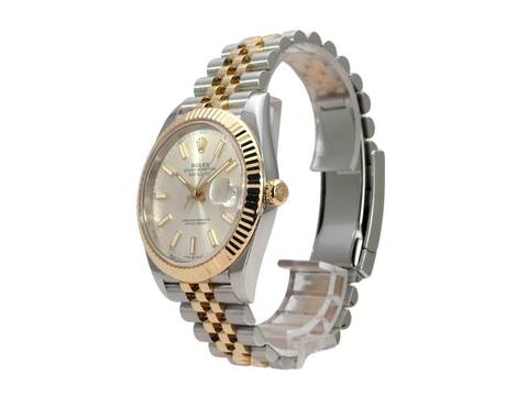  Rolex Datejust 41 Edelstahl Gelbgold Ref. 126333 Silber Jubile-Band 