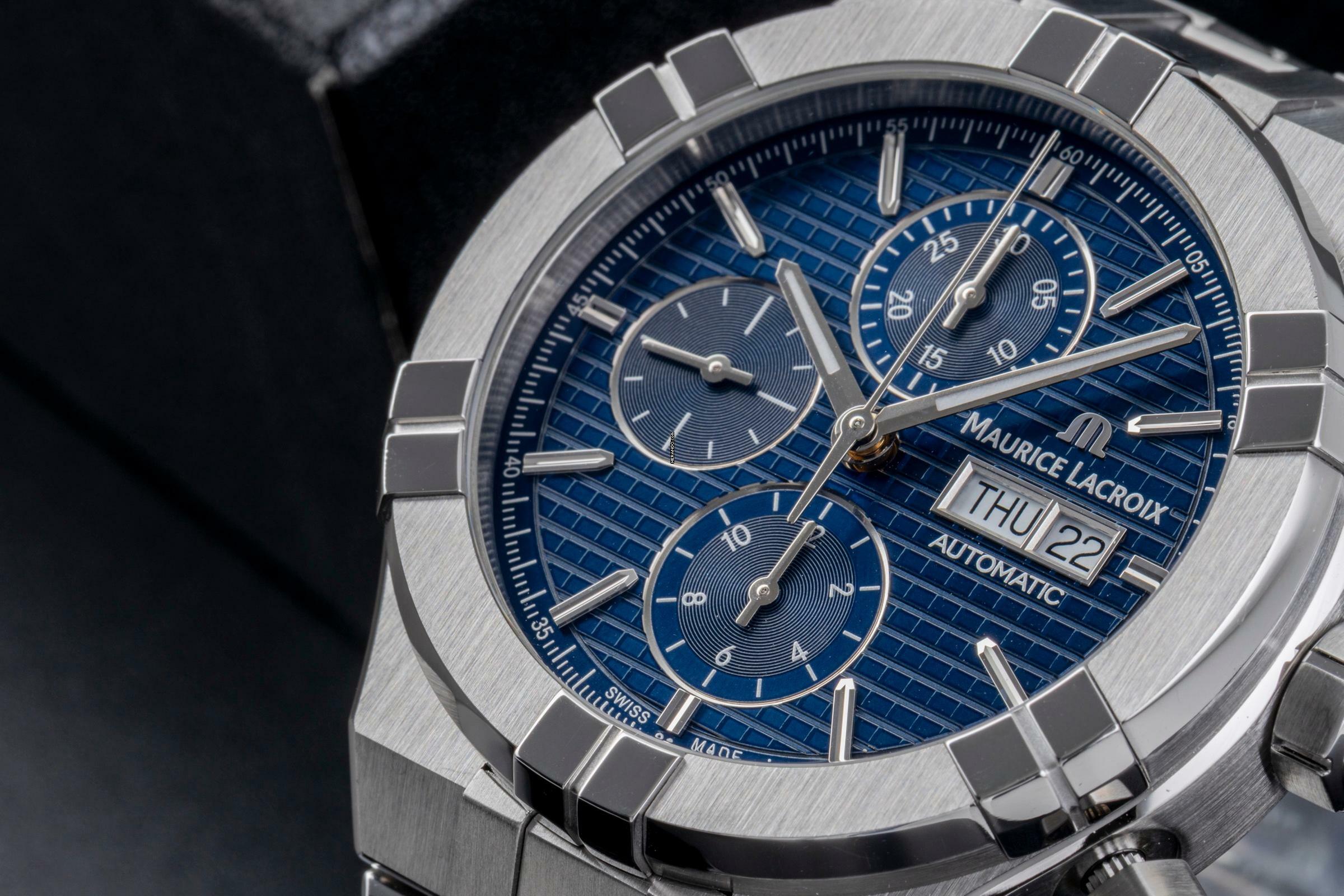 Thumbnail von Maurice Lacroix AIKON Automatic Stahl Chronograph Ref. AI6038-SS002-4301 B&P