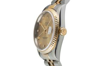 Thumbnail von Rolex Datejust 36 Stahl / Gold Diamond Dial Automatik Herren Ref. 16233 S-Serie