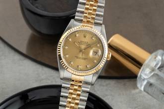 Thumbnail von Rolex Datejust 36 Stahl / Gold Diamond Dial Automatik Herren Ref. 16233 X-Serie