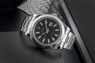 Thumbnail von Rolex Datejust II Stahl / Weissgold Black Dial Automatik Ref. 116334 B&P 2010