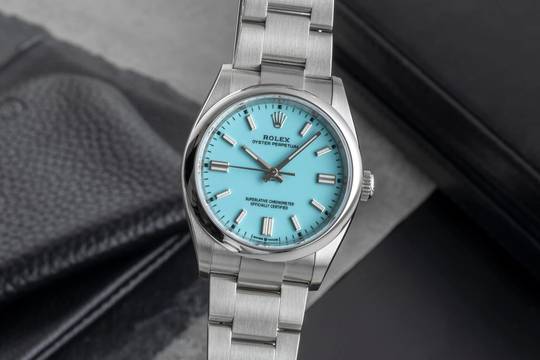  Rolex Oyster Perpetual 36 Tiffany Automatik Stahl Herren Ref. 126000 B&P 2023 