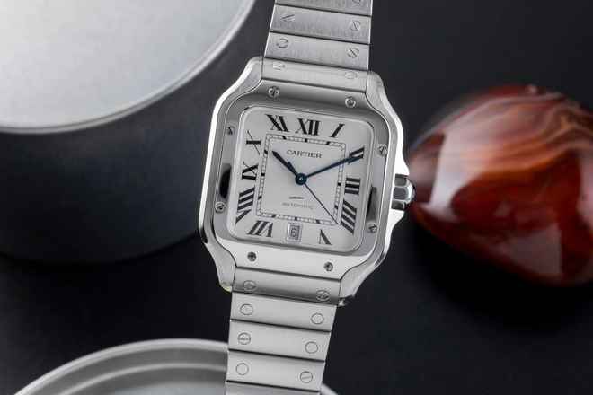  Cartier Santos de Cartier Stahl Automatik Herrenuhr Ref. WSSA0009 