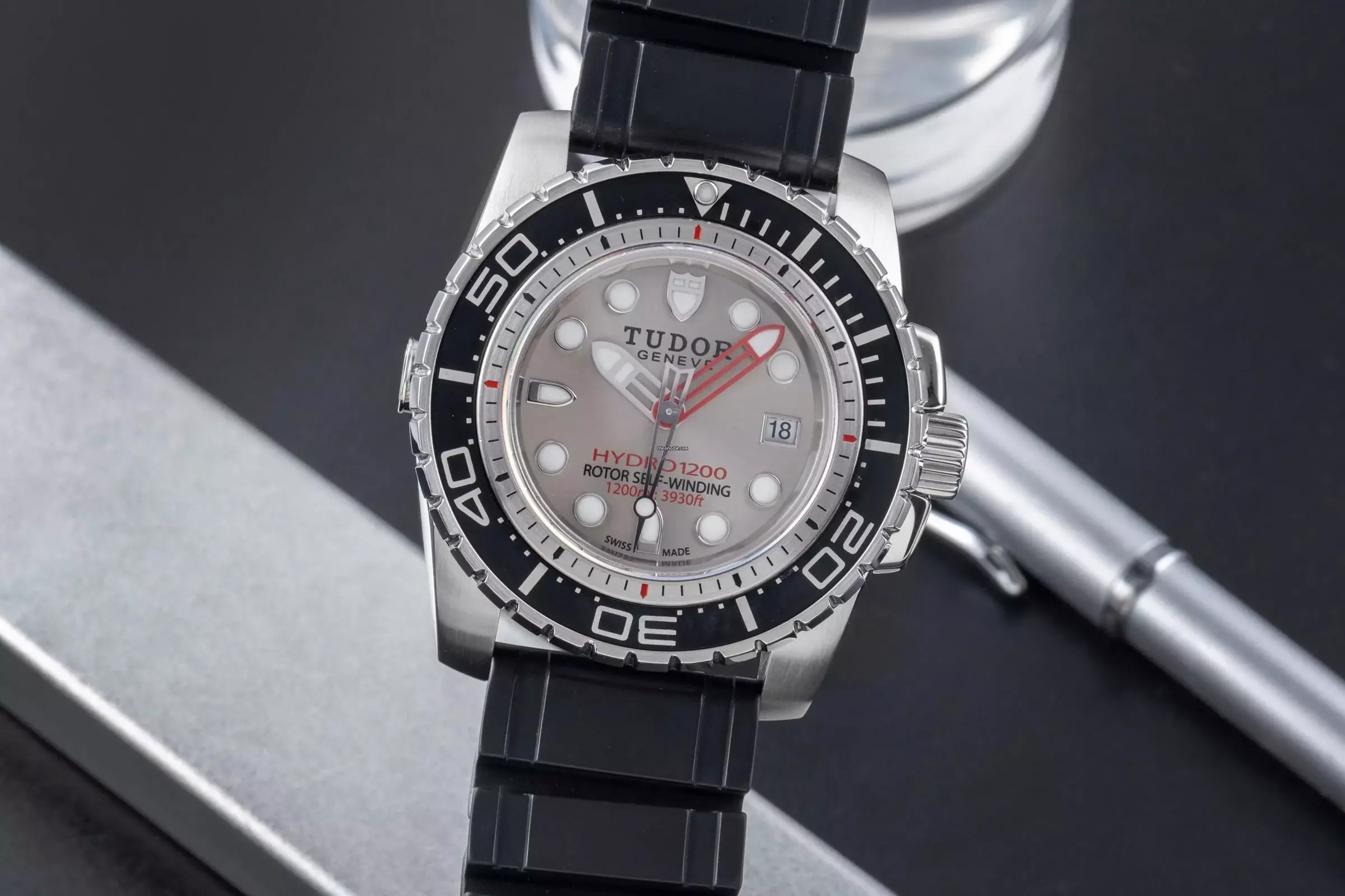 Tudor Hydronaut Hydro 1200 Stahl Automatik Herrenuhr Ref. 25000 Papiere 2014