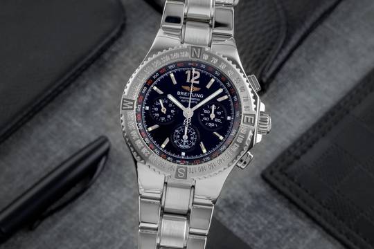  Breitling Hercules Chronograph Automatik Edelstahl Herrenuhr Ref. A39362 