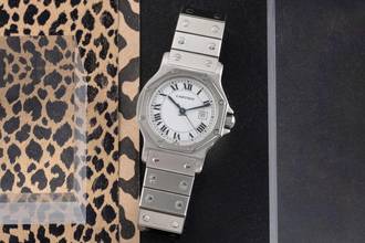 Thumbnail von Cartier Santos Ronde GM Octagon Automatik Edelstahl Herrenuhr Medium Ref. 2965