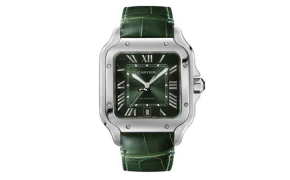  Cartier Santos Green Dial Large - With Box And Papers - WSSA0062 2023 