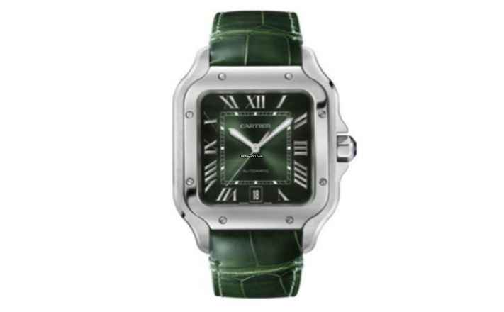  Cartier Santos Green Dial Large - With Box And Papers - WSSA0062 2023 
