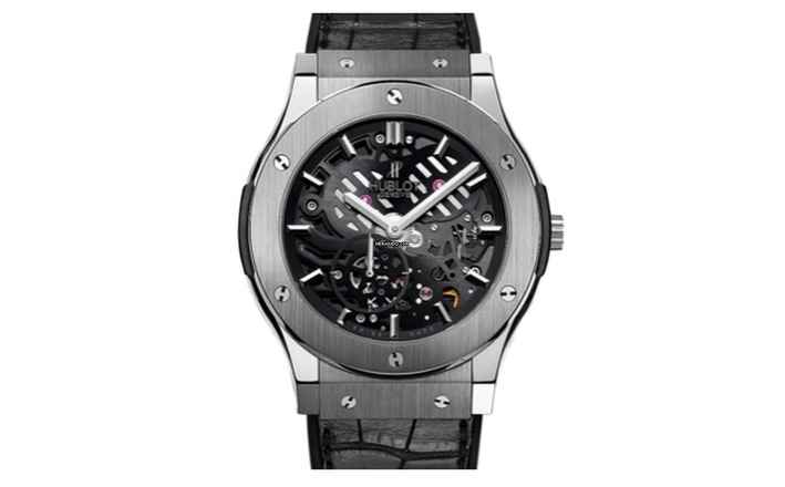  Hublot Classic Fusion Ultra-Thin Skeleton 45MM Titanium Like New - 515.NX.0170.LR 