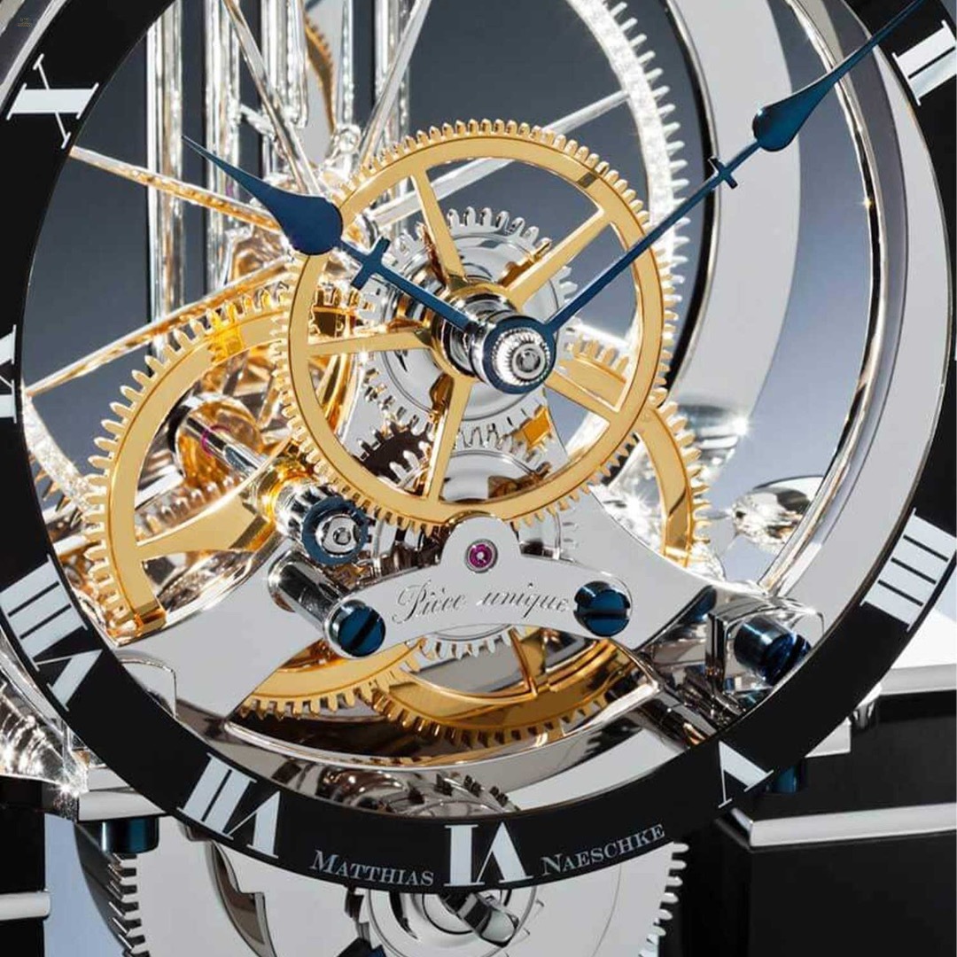 Thumbnail von NT 6 „La brillante“ – Design-Tischuhr mit Skelettwerk