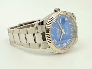 Thumbnail von Rolex Datejust 41 Blue dial top condition Full Set 2021 Austria
