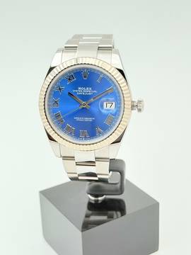 Rolex Datejust 41 Blue dial top condition Full Set 2021 Austria 