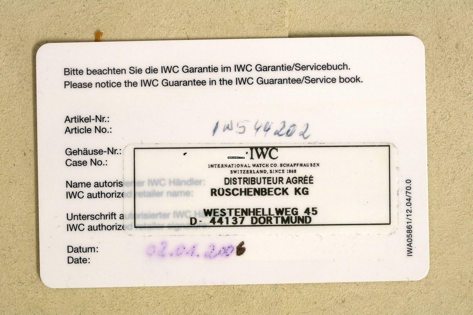 Thumbnail von IWC Portugieser Handaufzug F.a. Jones Portuguese Limited Edition 80/500 PLATINUM