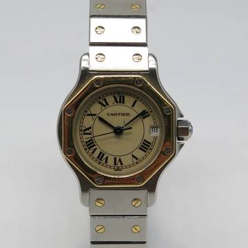  Cartier Santos Octagon - Stahl/Gold - Ref.187903 - Jahr: 1991 - Fullset Fullset 