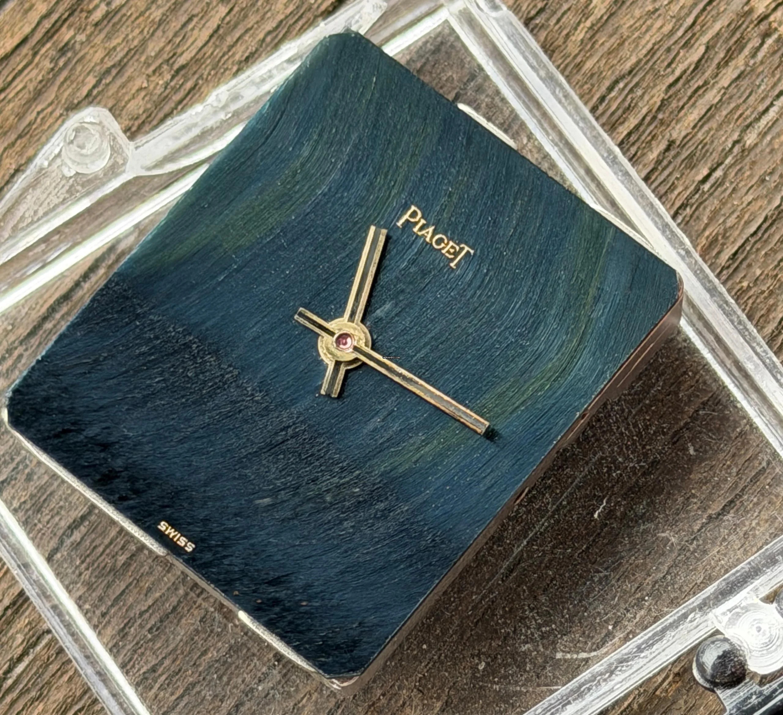 Thumbnail von Piaget extremely rare Beta 21 | 14101 C 10 | Hawk Eye Dial | orig. Gold bracelet