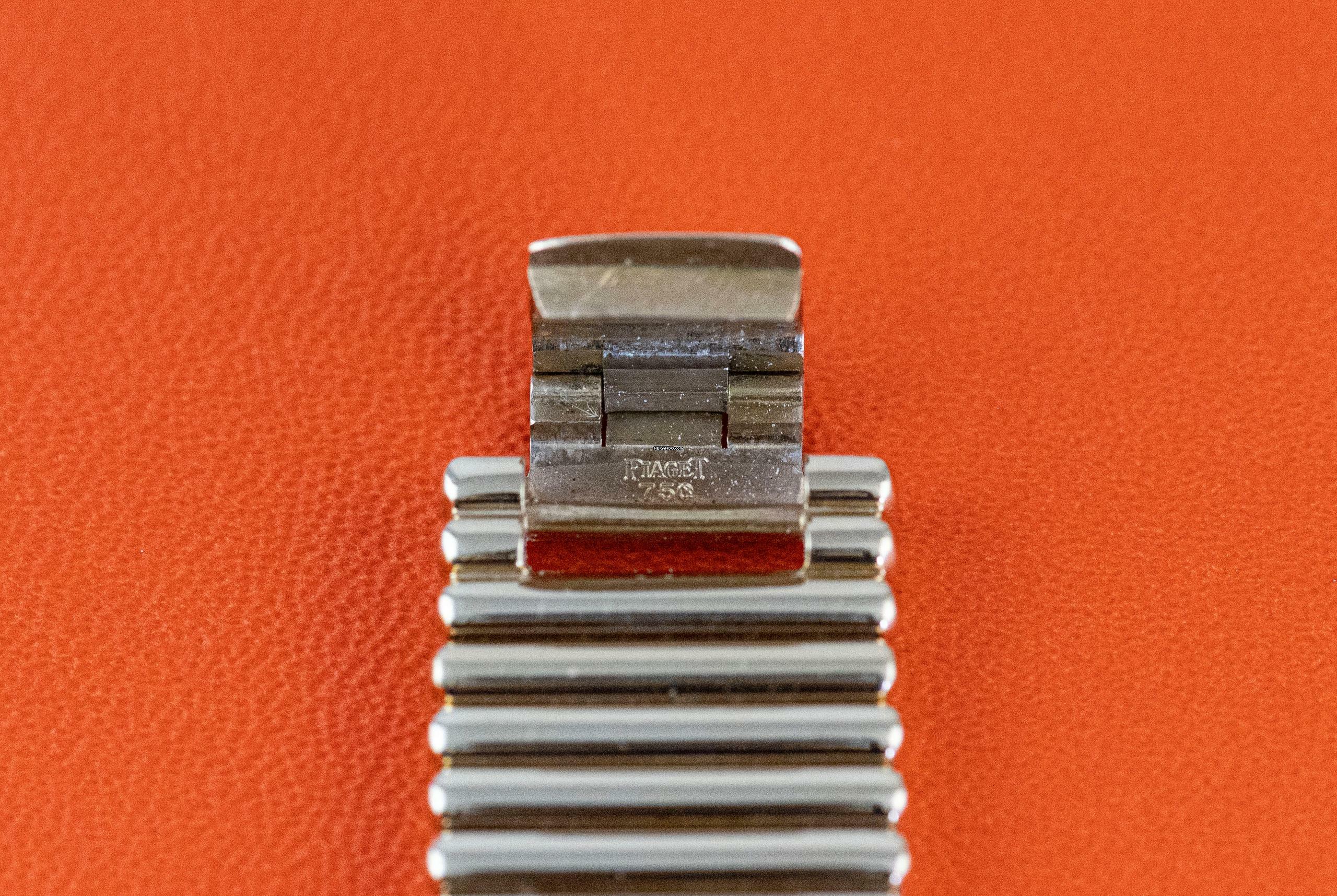 Thumbnail von Piaget extremely rare Beta 21 | 14101 C 10 | Hawk Eye Dial | orig. Gold bracelet