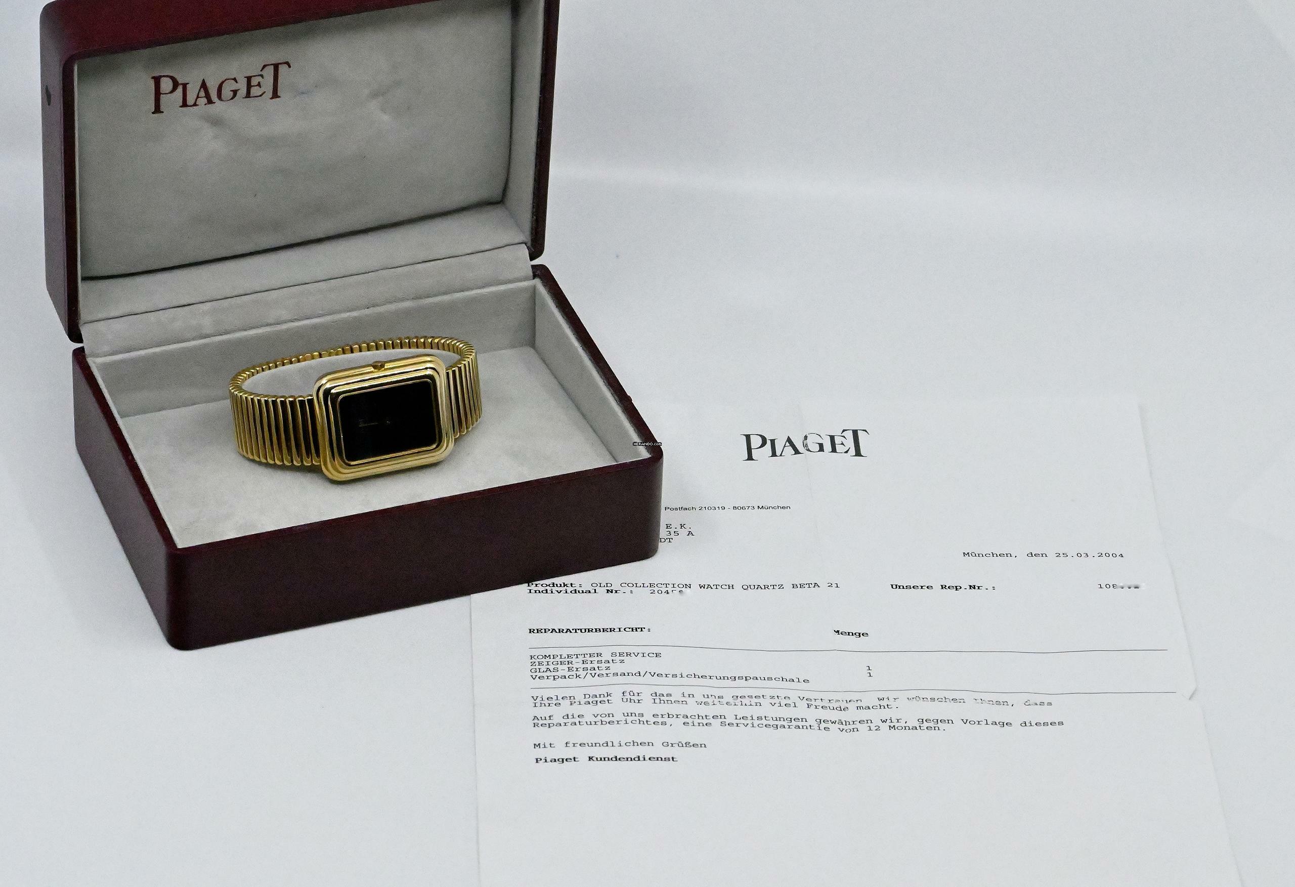 Thumbnail von Piaget extremely rare Beta 21 | 14101 C 10 | Hawk Eye Dial | orig. Gold bracelet