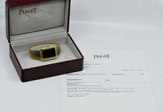 Thumbnail von Piaget extremely rare Beta 21 | 14101 C 10 | Hawk Eye Dial | orig. Gold bracelet