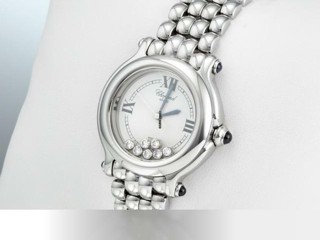 Thumbnail von Chopard Happy Sport Diamonds 36mm 278236 Edelstahl Diamanten Gold