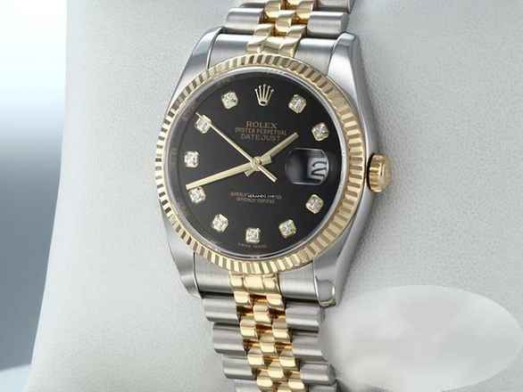  Rolex Datejust 36 36mm 116233 2017 Diamanten Stahl Gelbgold 750 Automatik 