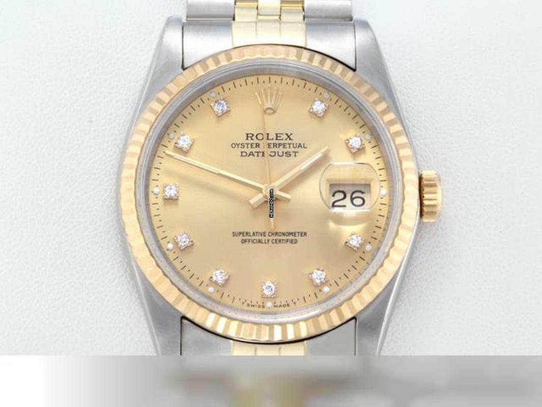 Rolex Datejust 36 36mm 16233 Edelstahl Gelbgold 750 Automatik Stainless Steel 18kt Yellow Gold Jubilé-band Chronometer Oyster