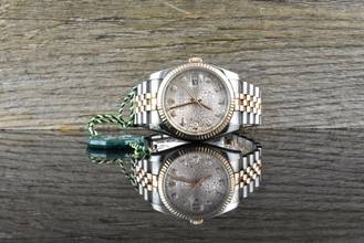 Thumbnail von Rolex Datejust 36 Stahl & Roségold - Pink Computer Diamond Dial - B&P 2013