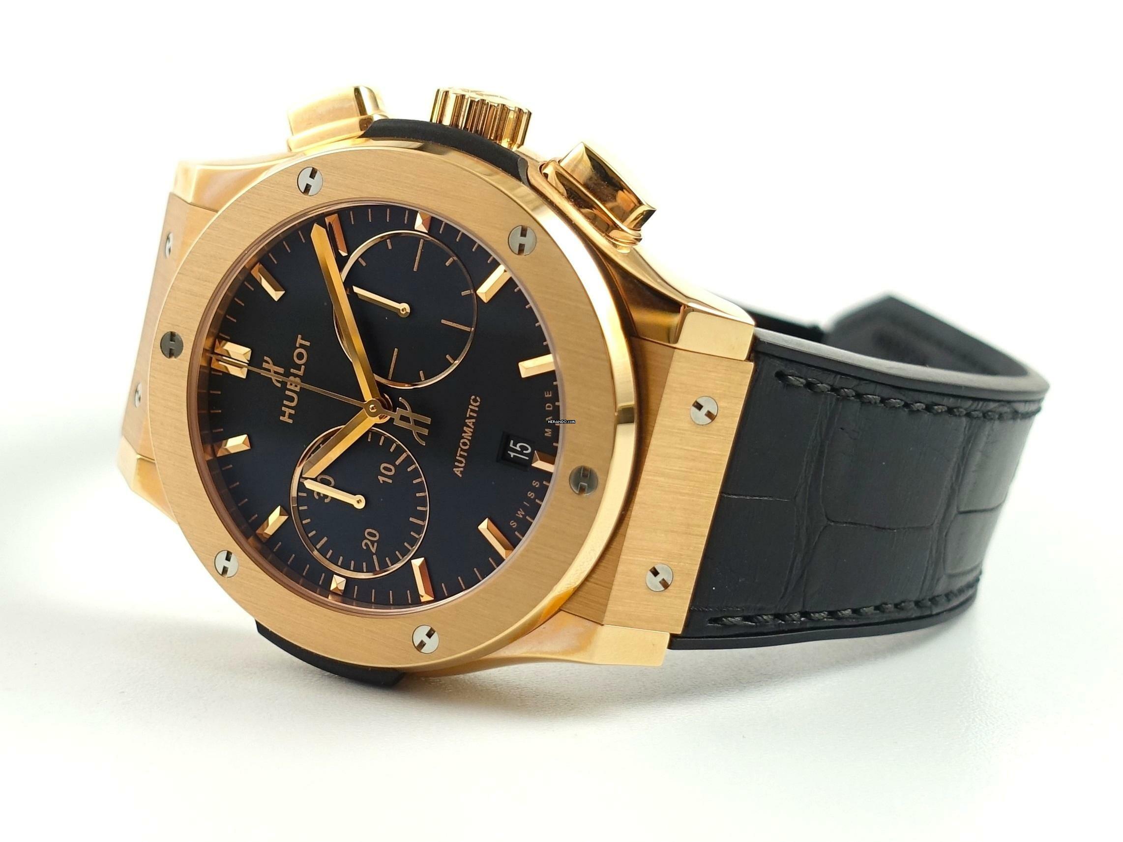 Thumbnail von Hublot Classic Fusion Chronograph King Gold Unworn Watch with Box and Papers