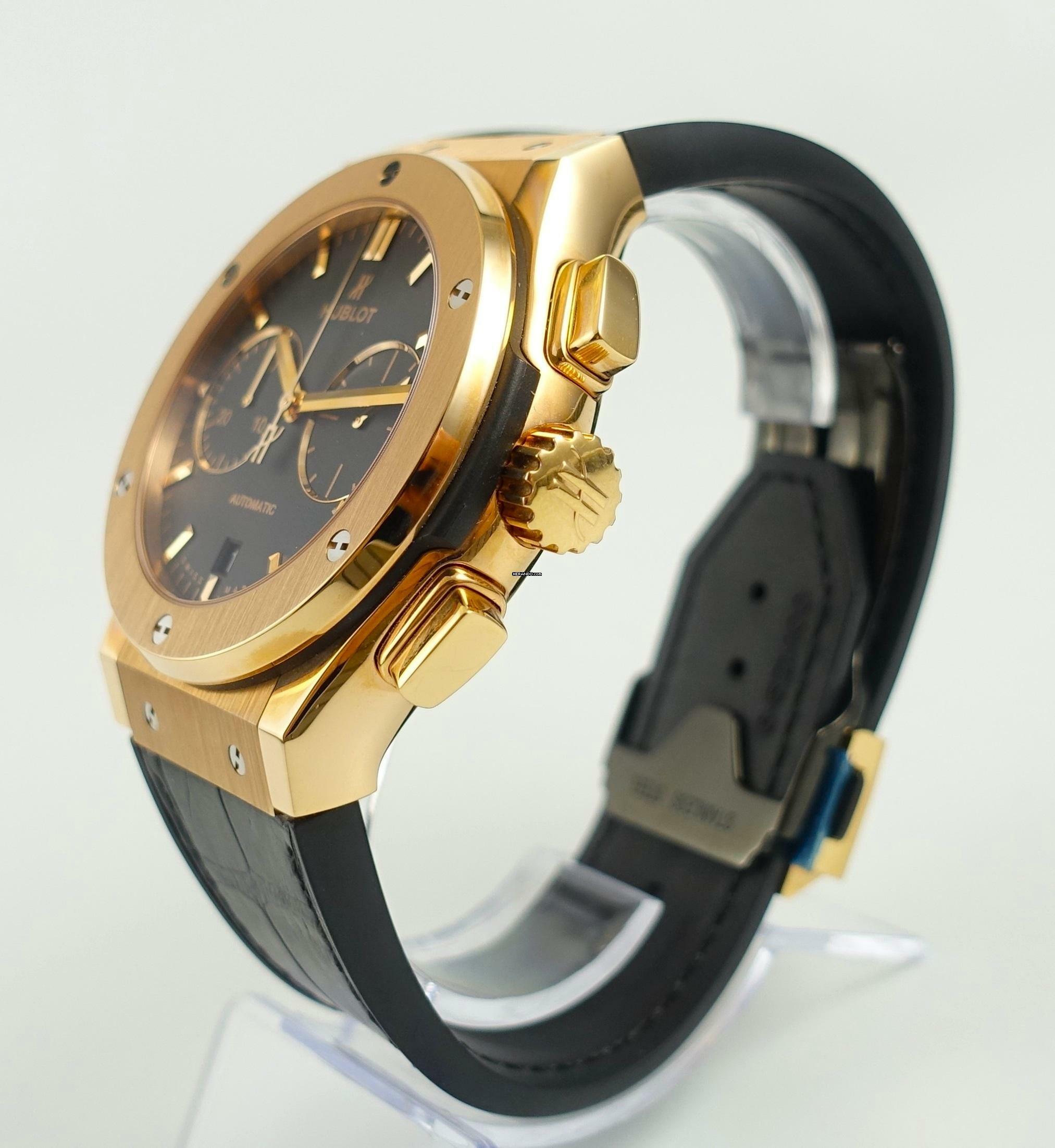 Thumbnail von Hublot Classic Fusion Chronograph King Gold Unworn Watch with Box and Papers