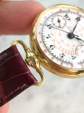 Thumbnail von RARE Universal Geneve Monopusher Chronograph 1930 Solid Gold Enamel Dial
