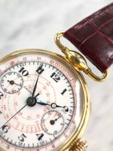 Thumbnail von RARE Universal Geneve Monopusher Chronograph 1930 Solid Gold Enamel Dial