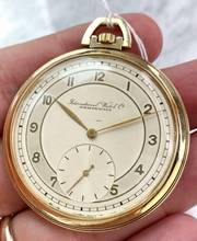 Thumbnail von IWC Pocket Watch Beautiful Vollgold Solid Gold Pocket Watch Taschenuhr Art Deco