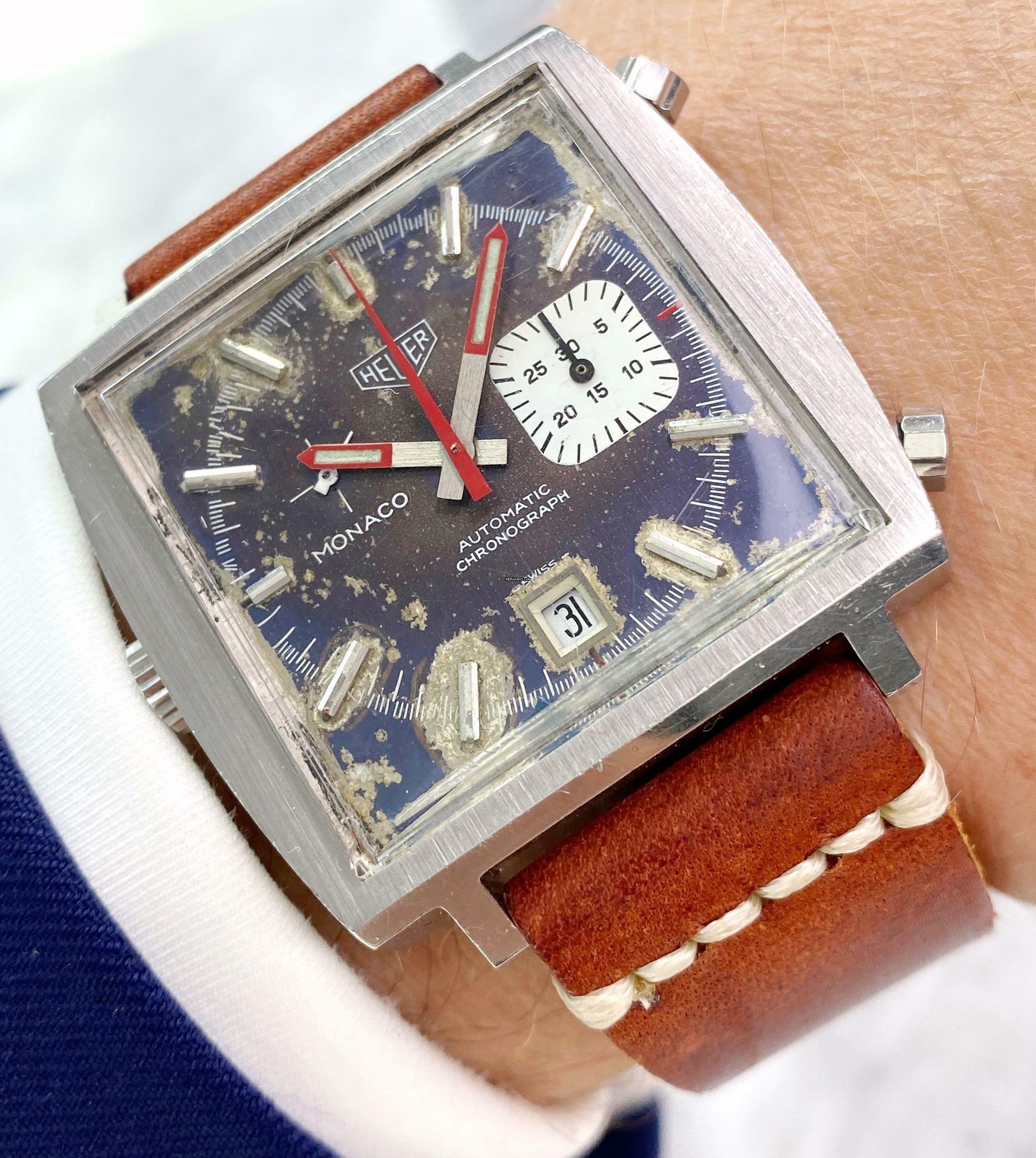  Heuer Vintage Monaco Blue Dial Automatic 1533 