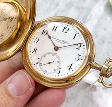 Thumbnail von IWC Pocket Watch Vollgold Solid Gold Taschenuhr Pocket Watch Doppelmantel