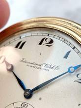 Thumbnail von IWC Pocket Watch Doppelmantel Vollgold Solid Gold Pocket Watch Taschenuhr