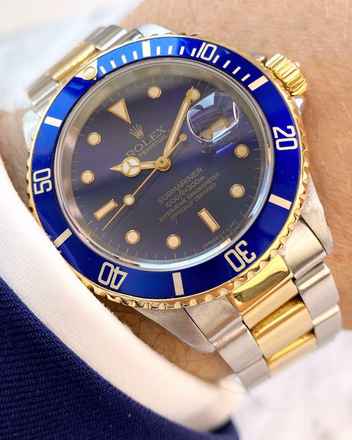  Rolex Submariner Date Blue Purple Dial ref 16613 Steel/Gold Automatic 16613 