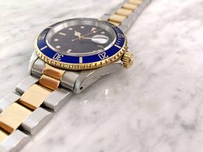 Thumbnail von Rolex Submariner Date Blue Purple Dial ref 16613 Steel/Gold Automatic 16613