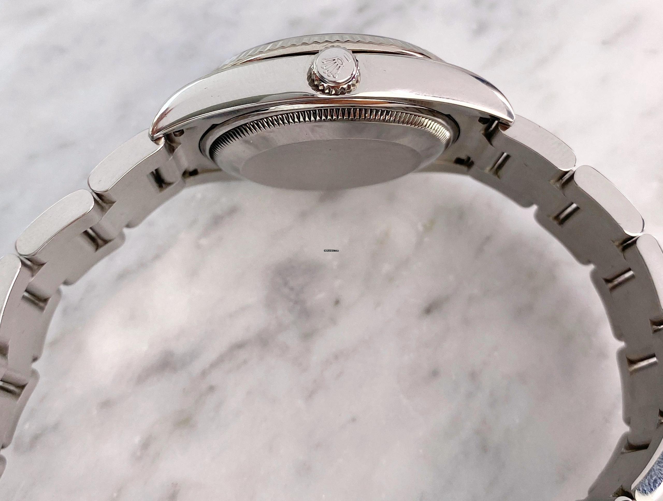 Thumbnail von Rolex Air King Blue Concentric Dial ref 114234 Automatic ORIGINAL PAPERS Blau 114234