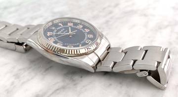 Thumbnail von Rolex Air King Blue Concentric Dial ref 114234 Automatic ORIGINAL PAPERS Blau 114234