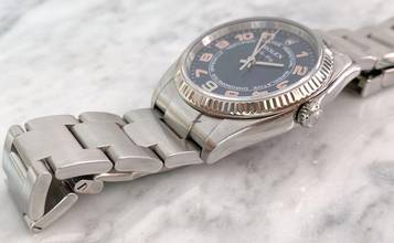 Thumbnail von Rolex Air King Blue Concentric Dial ref 114234 Automatic ORIGINAL PAPERS Blau 114234