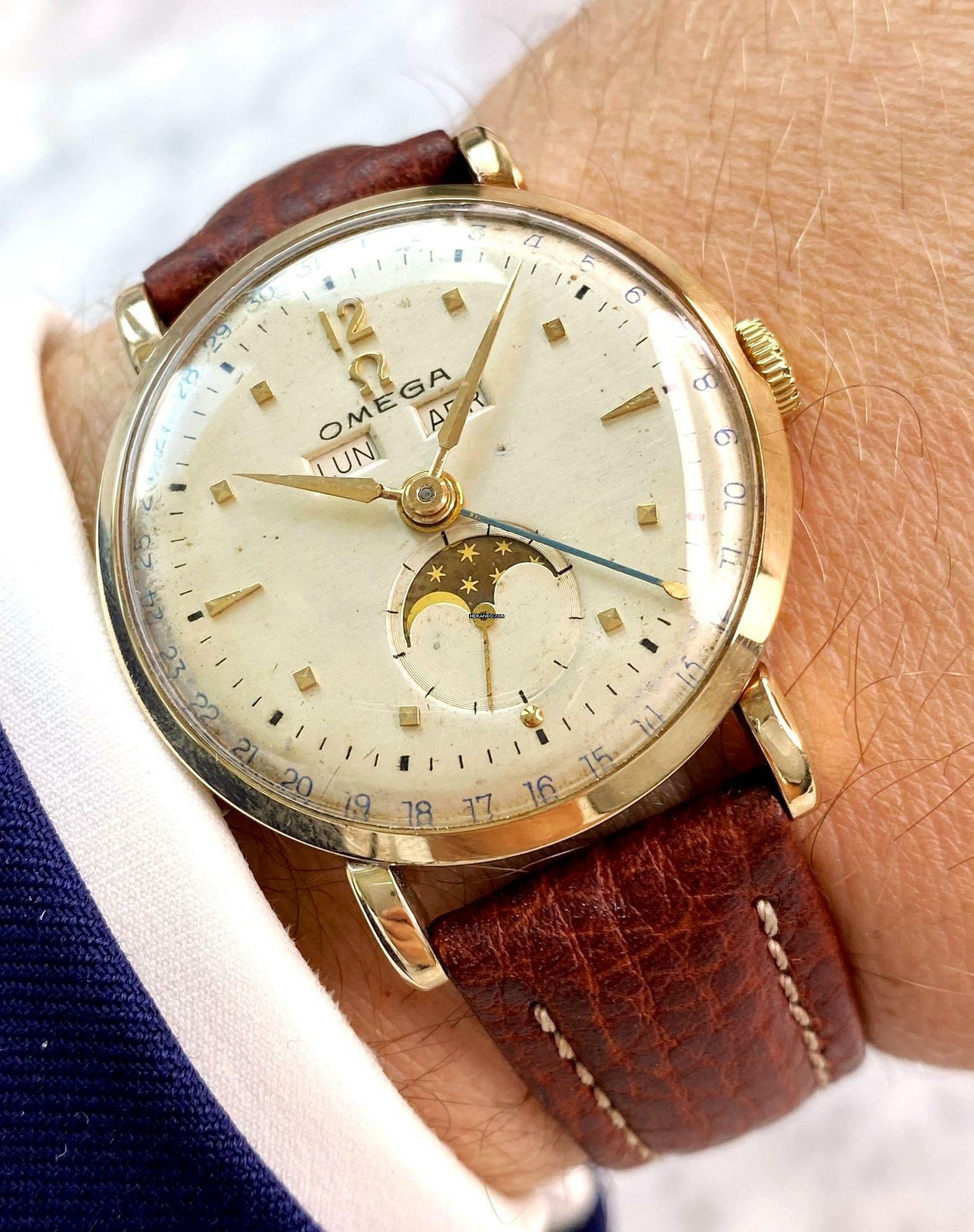 Omega Seamaster Cosmic Triple Date Moondphase Mondphase SOLID GOLD Vintage ref 2473 2473