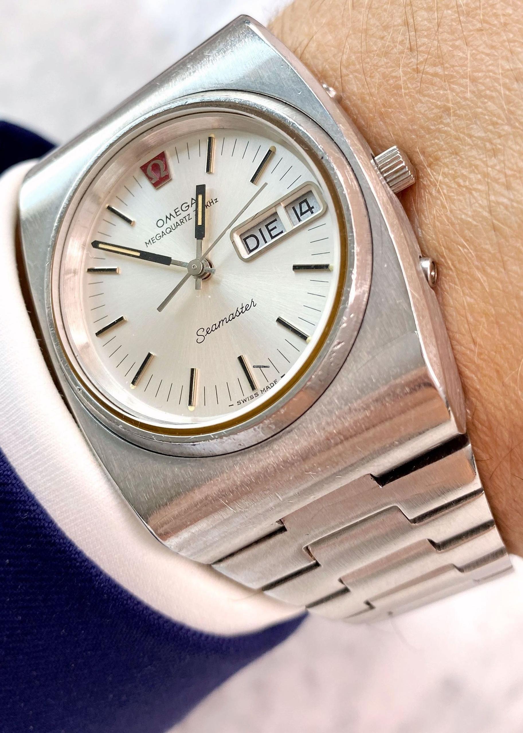  Omega Seamaster Vintage Quarz Megaquartz 32Khz Day Date 