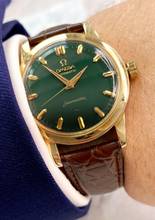 Thumbnail von Omega Seamaster Custom Green Dial Serviced Seamaster Vintage Automatic Automatik Solid Gold