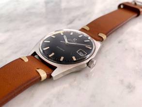 Thumbnail von Omega Genève Serviced Geneve Vintage Automatic Automatik Black Restored Dial ref 166.041 166.041