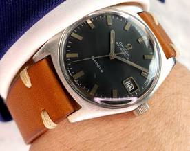 Thumbnail von Omega Genève Serviced Geneve Vintage Automatic Automatik Black Restored Dial ref 166.041 166.041