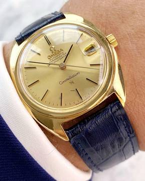  Omega Constellation Serviced Constellation SOLID GOLD Vintage Automatic Automatik ref 168017 168009 