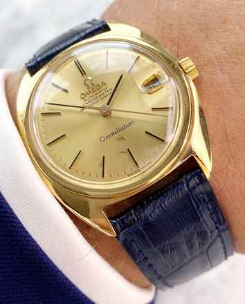  Omega Constellation Serviced Constellation SOLID GOLD Vintage Automatic Automatik ref 168017 168009 