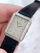 Thumbnail von Omega Classic Quarz Vintage SOLID WHITE GOLD Factory Diamonds Ladys Damen