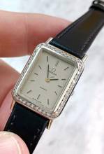 Thumbnail von Omega Classic Quarz Vintage SOLID WHITE GOLD Factory Diamonds Ladys Damen