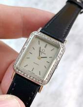 Thumbnail von Omega Classic Quarz Vintage SOLID WHITE GOLD Factory Diamonds Ladys Damen